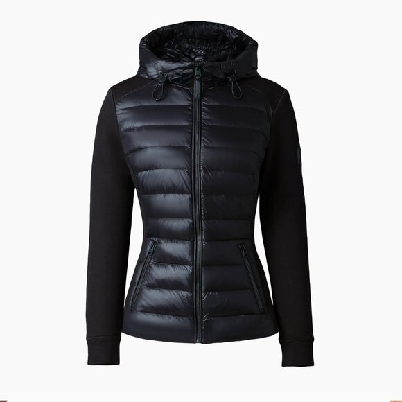 Mackage Black Della-R Hybrid Jacket with Hood - Picture 1 of 9